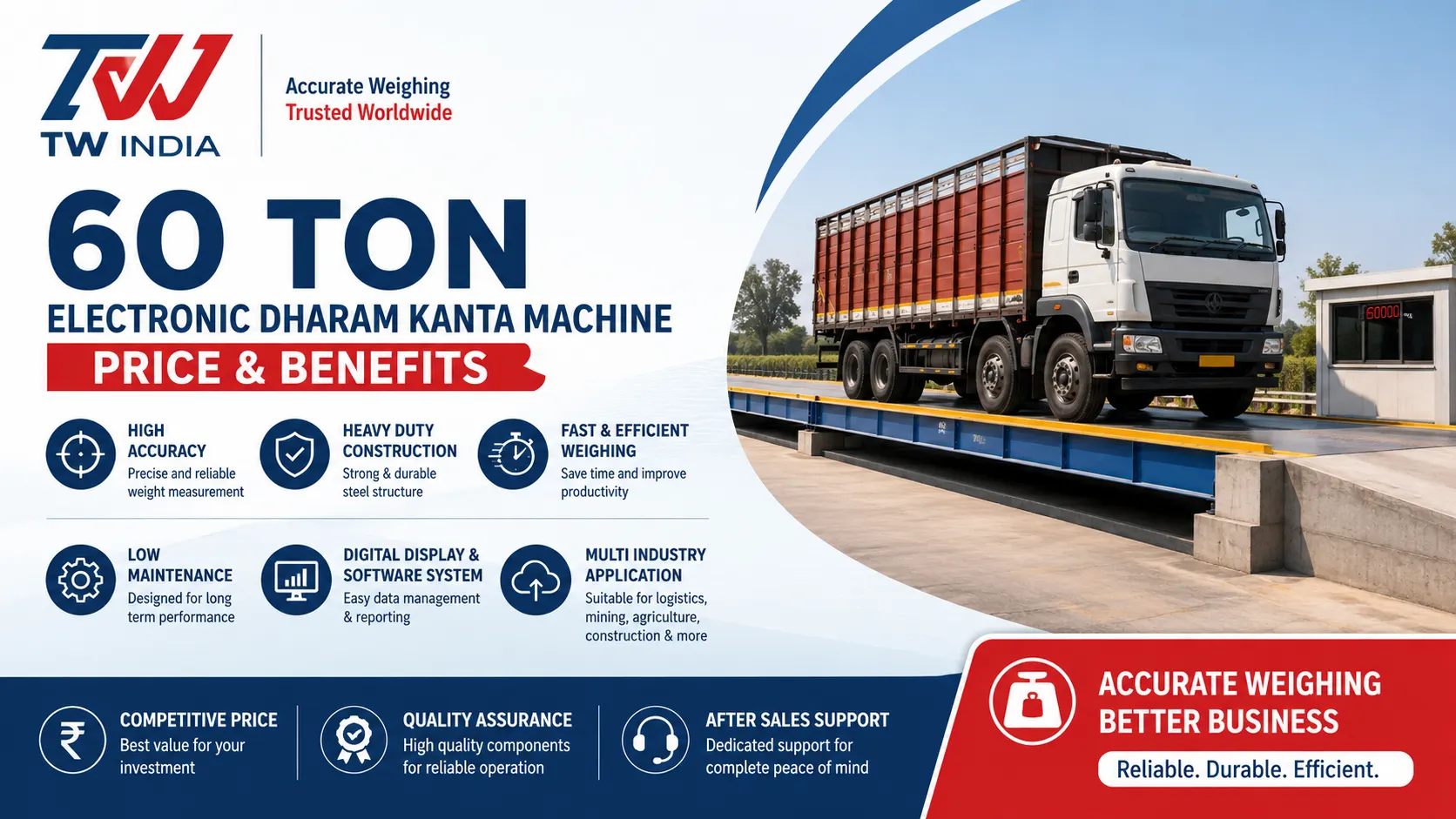 Read more about the article 60 Ton Electronic Dharam Kanta Machine Price & Benefits