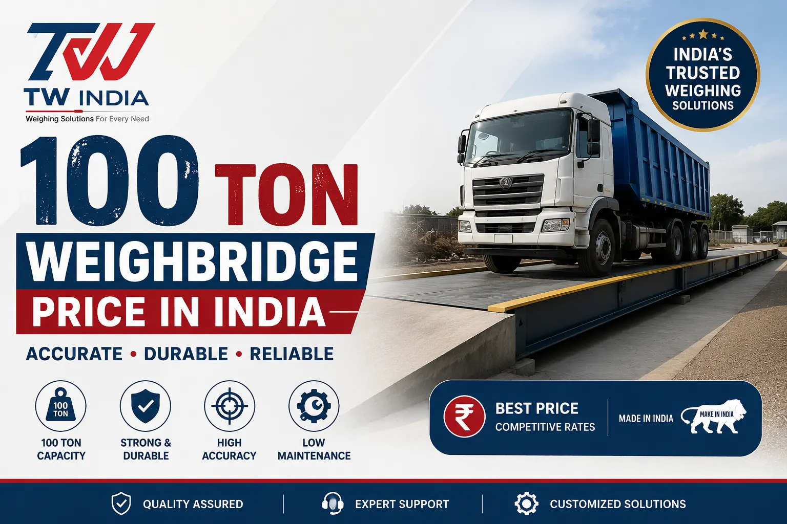 Read more about the article 100 Ton Weighbridge Price in India